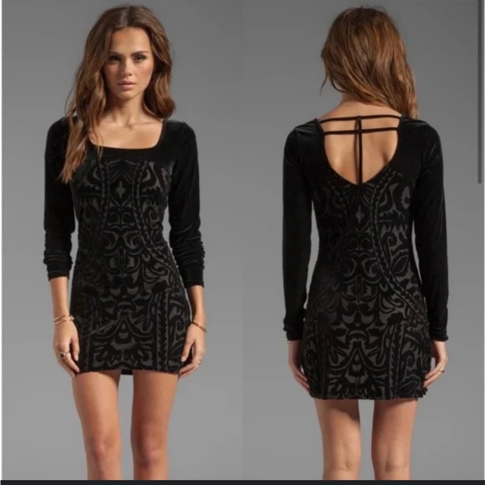 Free People Velvet Mini Dress Grunge Revival | Whimsigoth | Bachelorette | Club